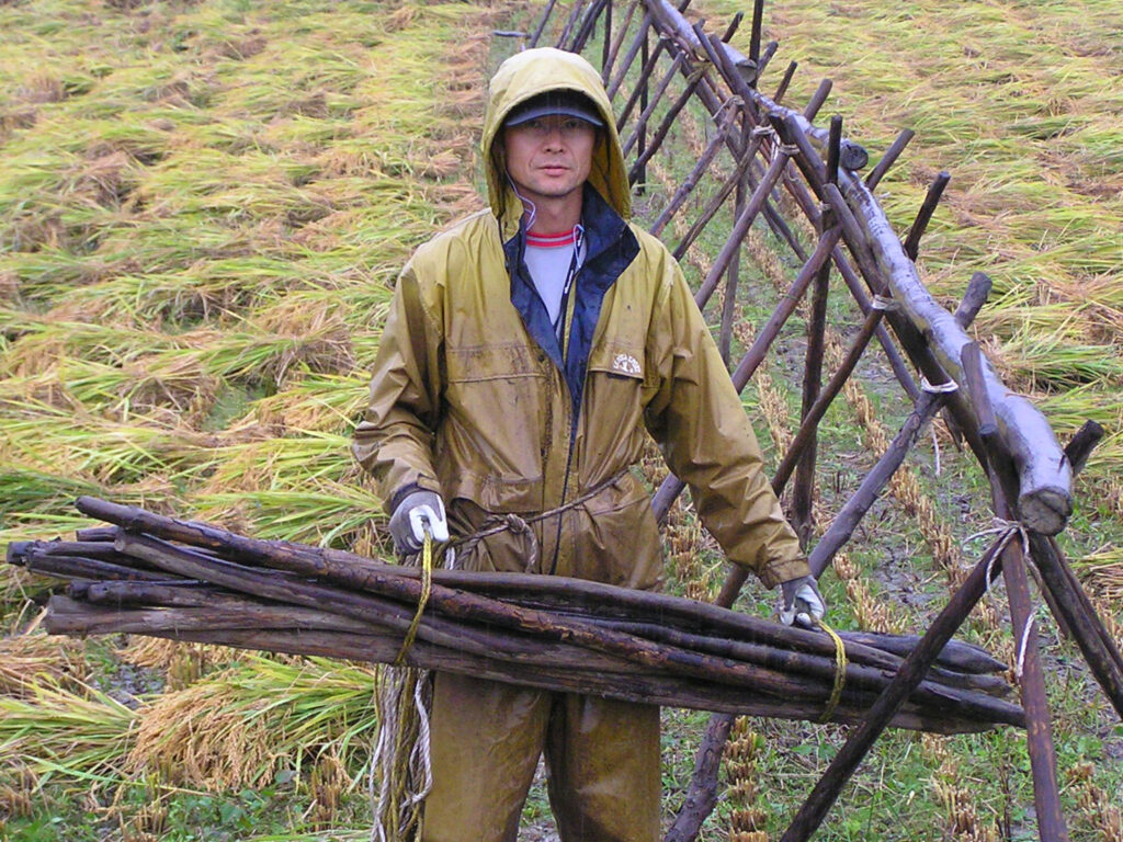 無農薬米を栽培している小牧久幸
