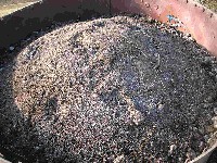 発酵途中の有機材料